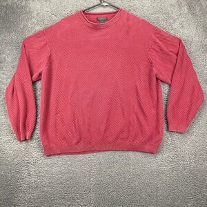 Harold Powell Silk Cotton Blend‎ Knit Sweater Herringbone XL